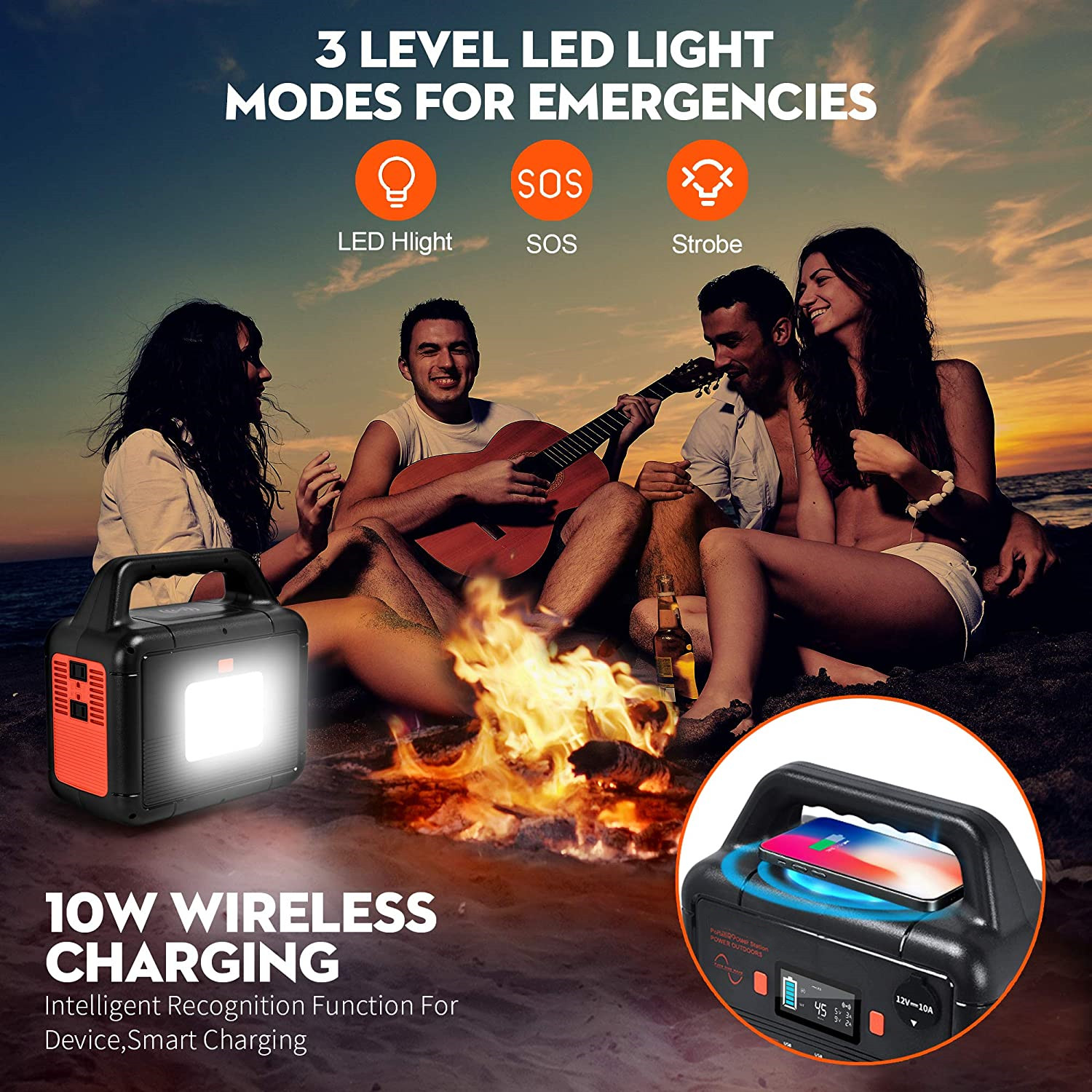 300WH Off Grid PV System Ac Charge MPPT Portable Power Station 1000w