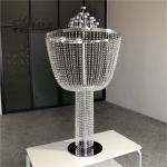 Saixin hot sale wedding decoration large crystal centerpiece flower stands