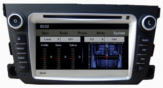 Ouchuangbo Auto DVD System for Mercedes Benz Smart Fortwo 2010-2013 GPS Nav Multimedia Stereo USB iPod TVOCB-1506
