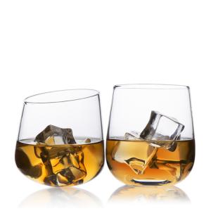 Wholesale Hot Selling Lead-Free Crystal Creative Round Bottom Bevel Custom Glass Whiskey Glass from china suppliers