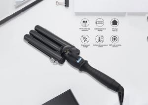 Wholesale Black Titanium Ceramic 25mm Barrel Curling Wand , Travel Professional Curling Iron from china suppliers