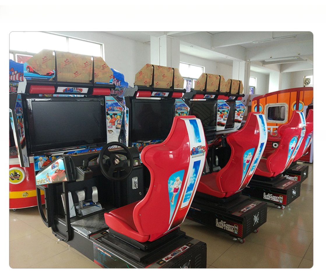 Reliable 32LCD Video Arcade Race Car Machine Simulator For Game Zone