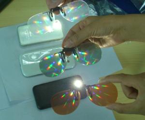Wholesale Plastic 3D Fireworks Glasses 0.06mm PVC Laser Lenses For Entertainment from china suppliers