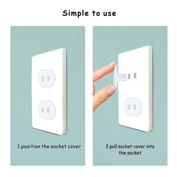 Power Gear Plastic Outlet Covers Shock Prevention Child Safe Plug Protector Easy Install Outlet Plug Covers