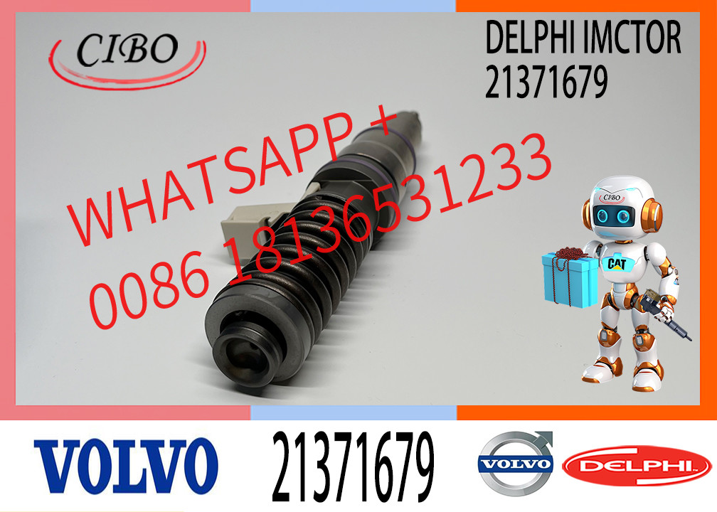 Excavator Parts Engine Common Rail Injector Assembly BEBE4D25101 BEBE4D25001 21371679 For VOL-VO MD13 EURO 5 LOW POWER