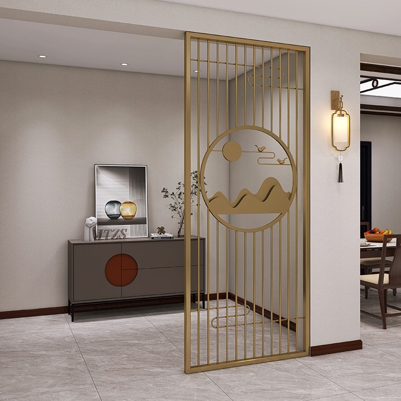 Interior Decor Gold Room Divider Screen Laser Cut Privacy Panels