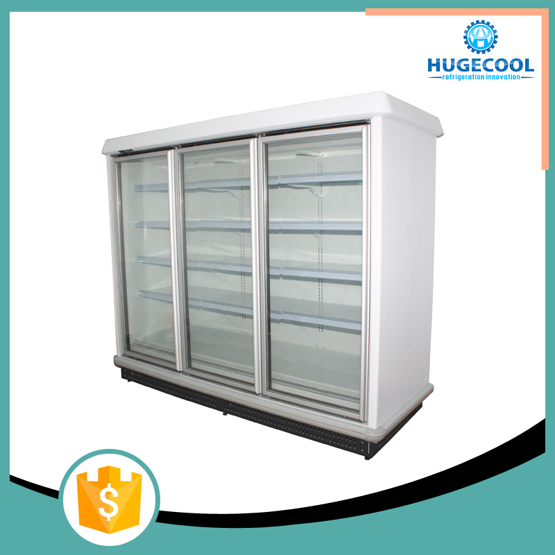 Fan Cooling Multideck Display Fridge With Exterior Impact Proof Material