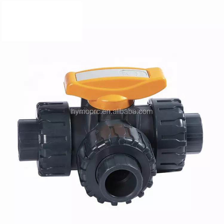 1.0MPA ISO 2-Inch DN50 3-Way PVC Ball Valve for Manufactured Plumbing Control Category