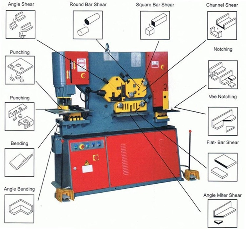 Hydraulic Iron Worker Combined Punching And Shearing Machine With Notching