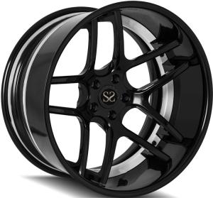 Wholesale BMW X5 3 Piece Forged Wheels Car Rims 19 20 21 22 Black Barrel + Tone Color Disc from china suppliers