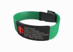 Etched / Filled Color Silicone Medical ID Bracelets With Stainless Steel Plate /