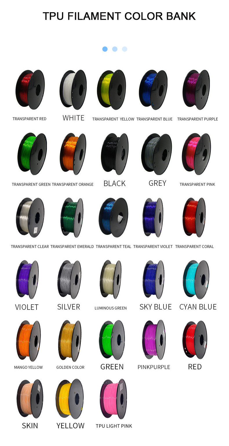 3d Printing TPU 3D Printer Flexible TPU Filament With High Rebound