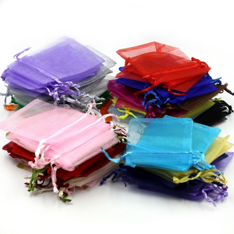 factory price beautiful cheap gift organza drawstring bag gift pouch Jeweller bag