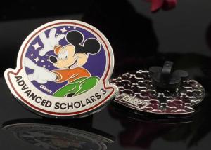 Wholesale Customized zinc alloy brooch pin enterprise logo emblem staff cloisonne blue cartoon badge from china suppliers