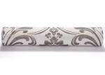 Grey Vinyl Embossed Victorian Damask Wallpaper Removable , Tear - resistant