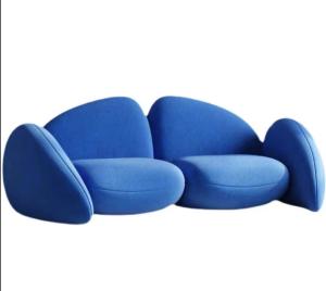 Wholesale Italian Creative Modelling Hotel Lobby Furniture Fabric 2 Person Sofa from china suppliers
