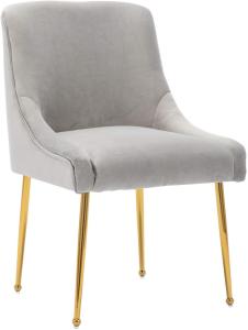 Wholesale Modern Dining Upholstered Kitchen Chairs Velvet Living Room With Brass Metal Legs from china suppliers