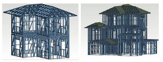Residential High Rise Light Steel Prefab House / Mobile Small Cottage Prefab Homes