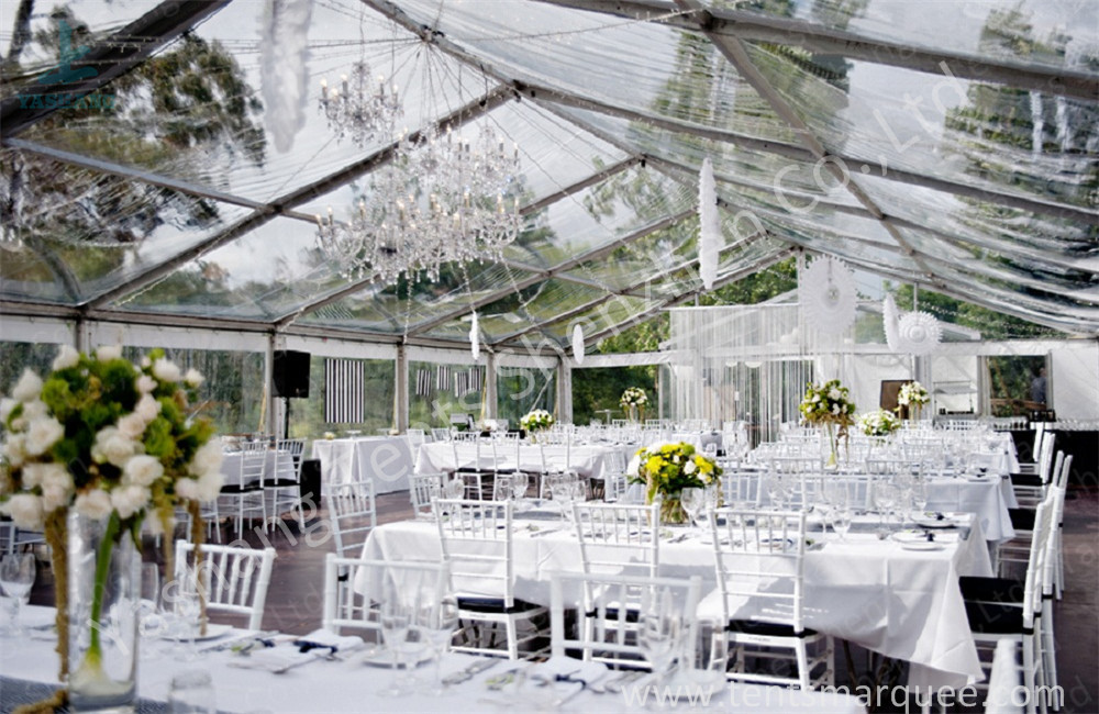 15X20 200 Seater Luxury Wedding Tents A Frame Shape 100 Km/H Wind Resistance