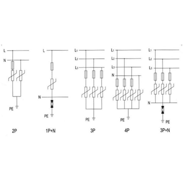 SPD 2p 10KA~20KA D ~420V House Surge Protector protection Protective Low-voltage Arrester Device