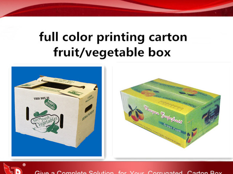 printing carton fruit box with handle