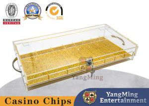 China Countertop Acrylic Gold Wire Bottom Dealer Chip Tray on sale