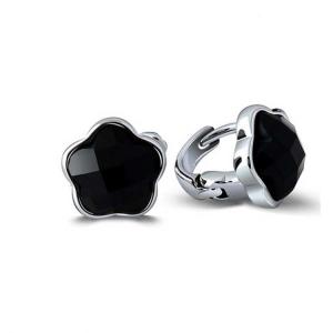 Wholesale 925 Sterling Silver Star Black Onyx Stud Earrings (XH03125W) from china suppliers