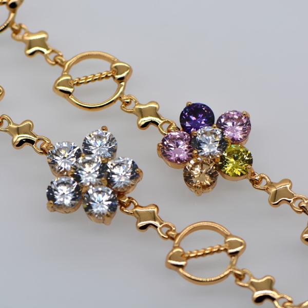 Classic 18K Gold Plated Cubic zirconia Bracelet & bangles factory wholesale high