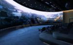 Wide View Circular Projection Screen Aluminum Frame With Black Velvet Border