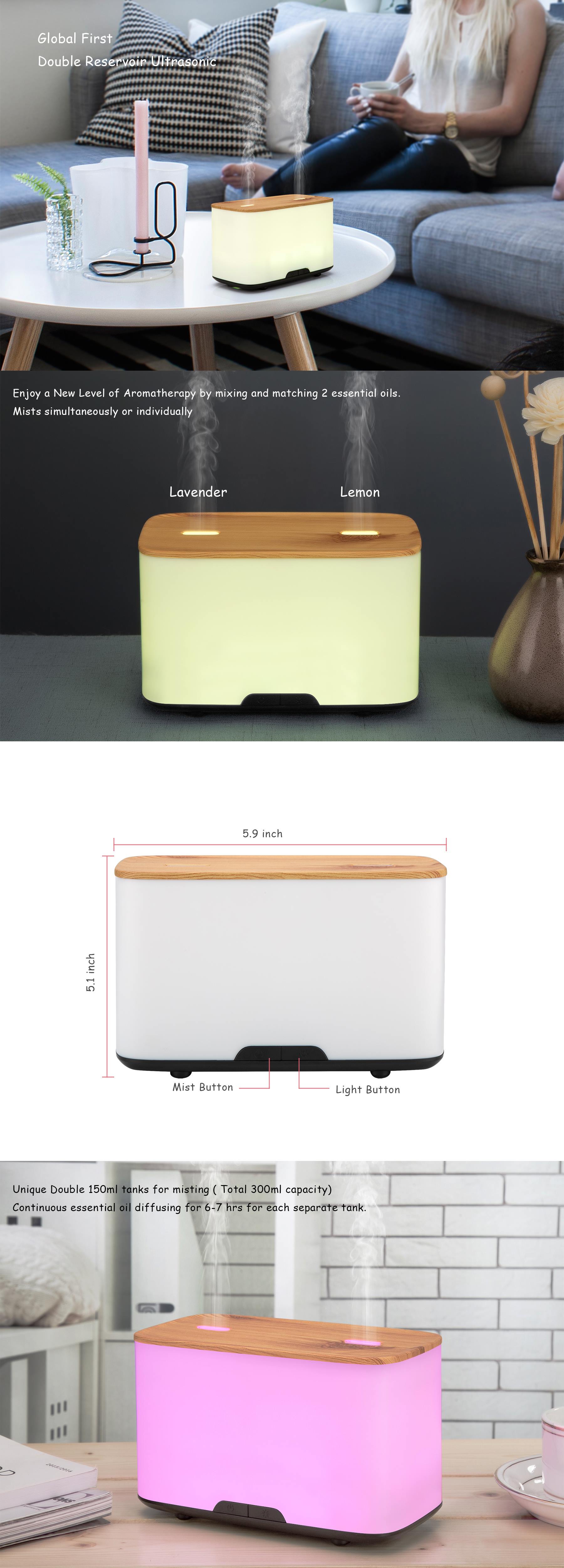 Unique Double Misting Humidifier Marble Stone Wholesale Aroma Diffuser