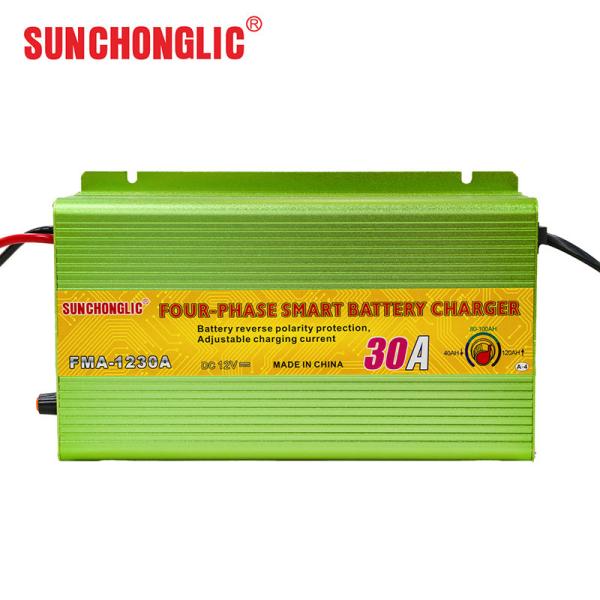 AC 220V AGM GEL Battery Charger Convenient 12v 30 Amp Battery Charger Long