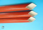 4KV Yellow Expandable Braided Fiberglass Sleeve With PU and Acrylic Resin