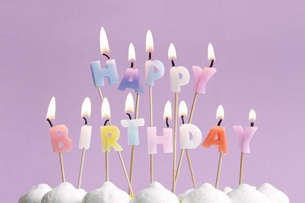 Beautiful Color Happy Birthday Candle Letters , Custom Alphabet Candles For