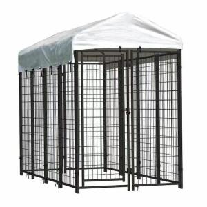 Wholesale Outdoor Pet Metal Cage 2M Dog Pen Run Kennel With Water Proof Cover from china suppliers
