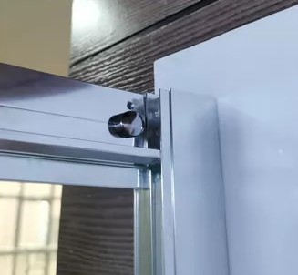 Corner Hinge Classic Sliding Shower Enclosure Clear Fixed Two Glass Door 6mm