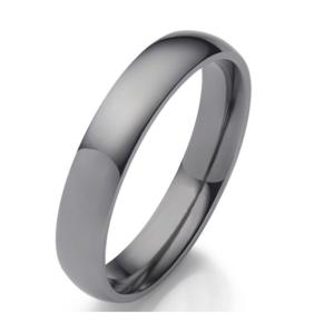 Wholesale Silver Tantalum Ring Jewelry Polished Dome Blank Wedding Ring from china suppliers