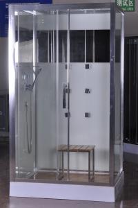 Wholesale 1200x800x2150mm Rectangular Shower Cabins With Bamboo Seat from china suppliers