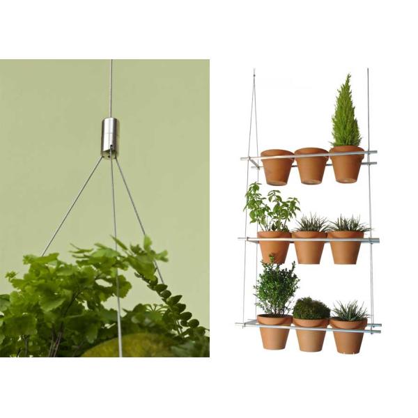 Adjustable Flower Pot Hanging Kit Three Legs Plant Pot Wire Suspension Kit