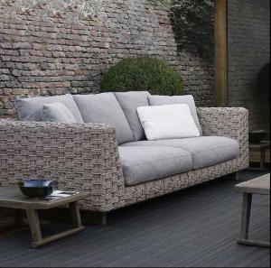Wholesale Leisure Aluminium PE Rattan Outdoor Garden Backyard Sofa sets wicker Patio sofa furniture from china suppliers