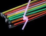colorful bend plastic drinking straws individual package