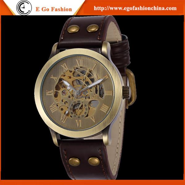 SH02 SHENHUA Watch Man Watches Male Wristwatch Leather Strap Vintage Mechanical
