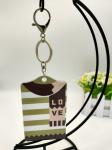 Colorful Acrylic Laser Cut Keychain , Inkjet Printing Card Grabber Keychain