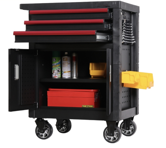 Portable Movable Iron Tool Cabinet Trolley With Hand Tool Set