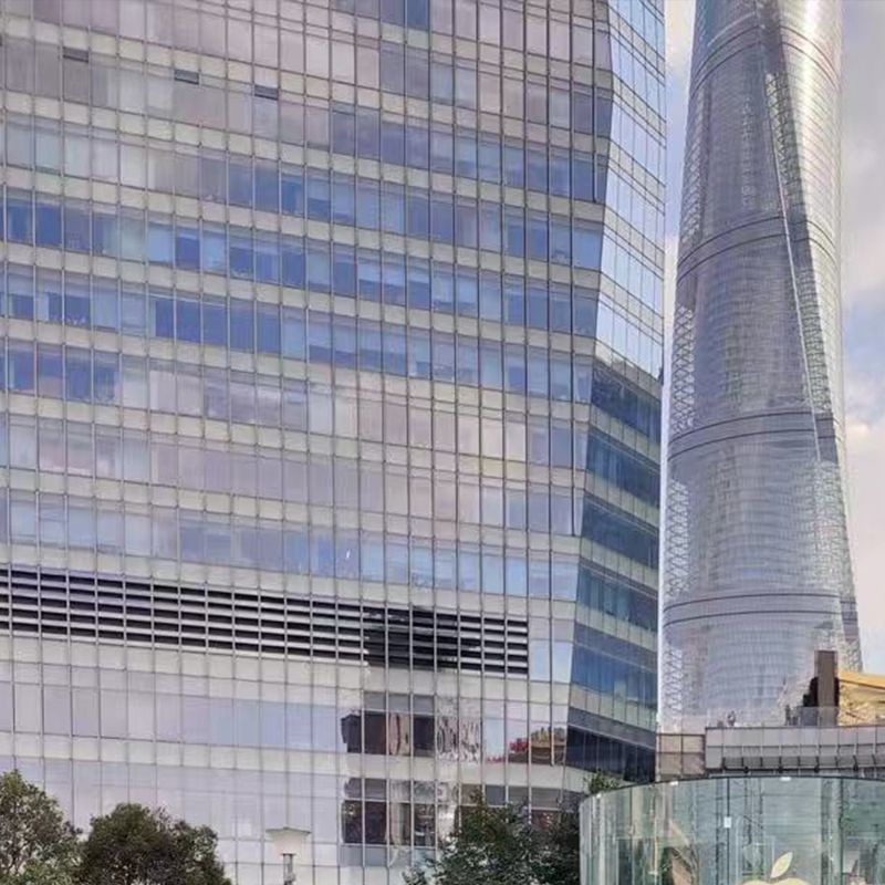Sound Insulation Unitized Curtain Wall Class 8 Water Tightness And Class 5 Wind Resistant