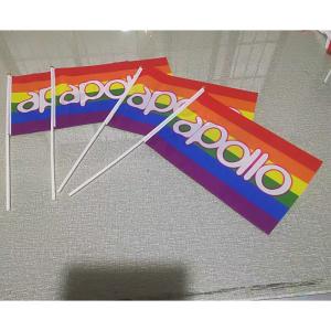 Wholesale YaoYang LGBT Flag Hand Held Pride Rainbow Flag Small Mini from china suppliers