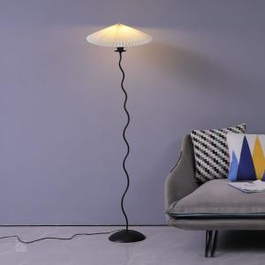 Wholesale Nordic Medieval Folk House Danish Style Ins Retro Pleated Umbrella Shell Living Room decorative floor lamp(WH-MFL-118) from china suppliers