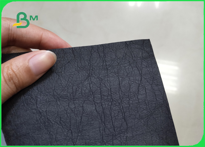 Glossy And Textured Black Color Washable Kraft Paper Wear-resisting Durable