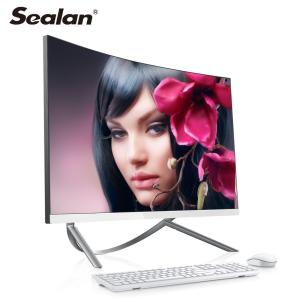 Wholesale 27 Inch Curved Screen AIO Desktop Computer RAM 8G 16G SSD 240G 480G from china suppliers