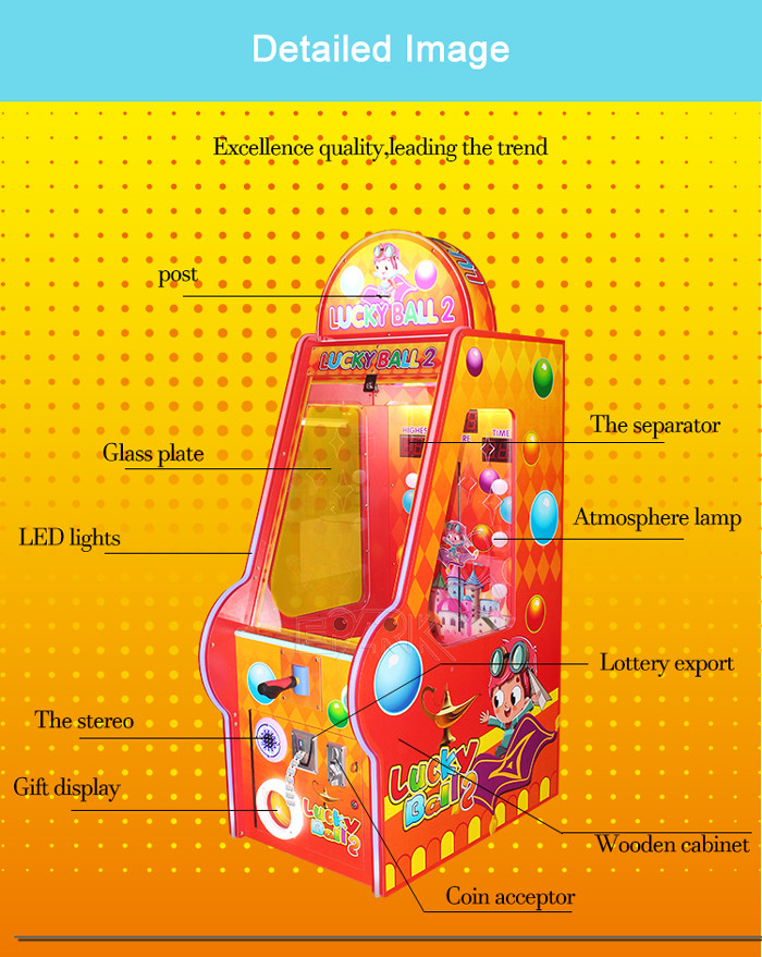 Epark Amusement Park Lucky Ball Prize Redemption Machine Coin Operated for Kids