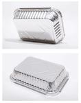 Silver Aluminum Foil Loaf Pans , Disposable Aluminum Baking Pans With Lids